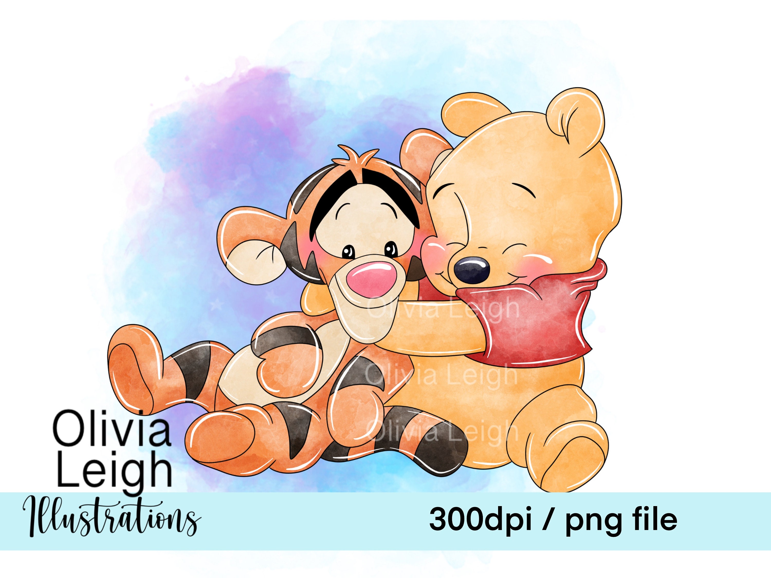 baby pooh and tigger hugging