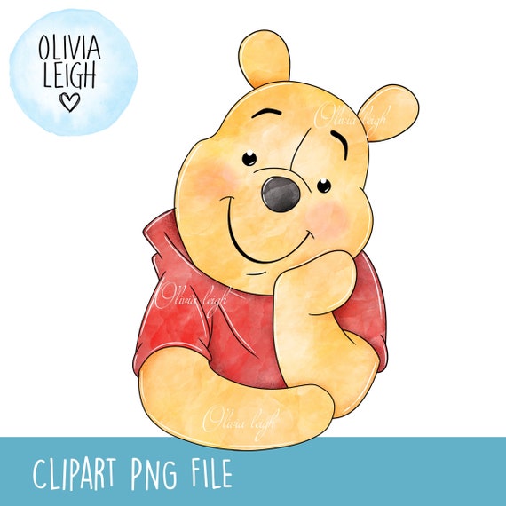 Cute Baby Winnie The Pooh Clipart PNG Files DIGITAL DOWNLOAD Commercial Use  Printable
