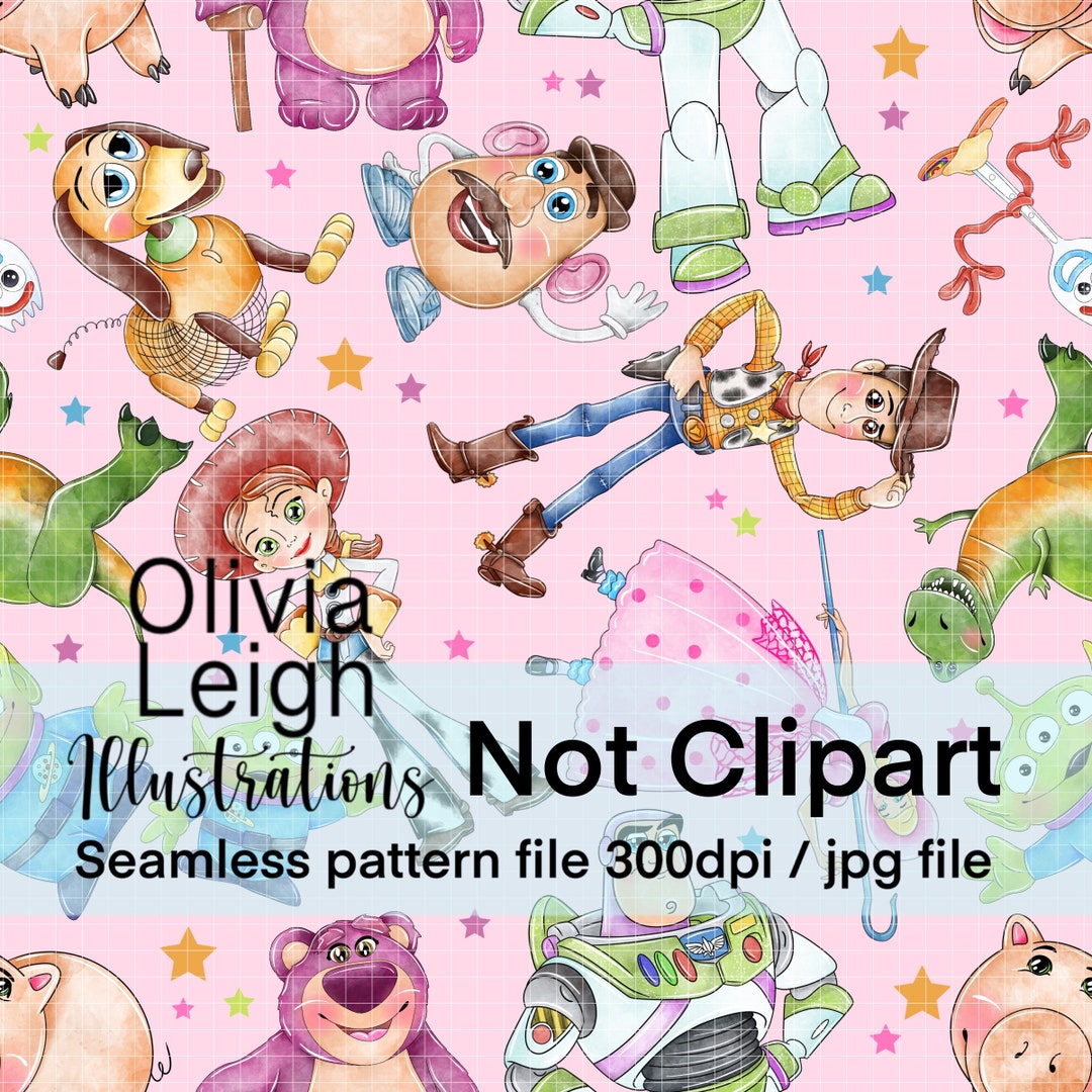 Toy Story Seamless Repeat Pattern. Digital Paper. DIGITAL DOWNLOAD ...