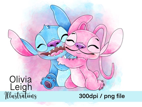 Kit Imprimible Stitch y Angel, Personalizado