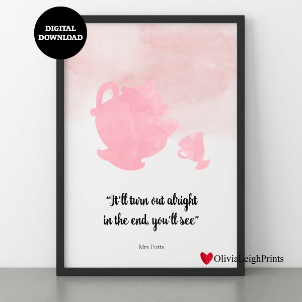 Beauty and the Beast Printables - Etsy
