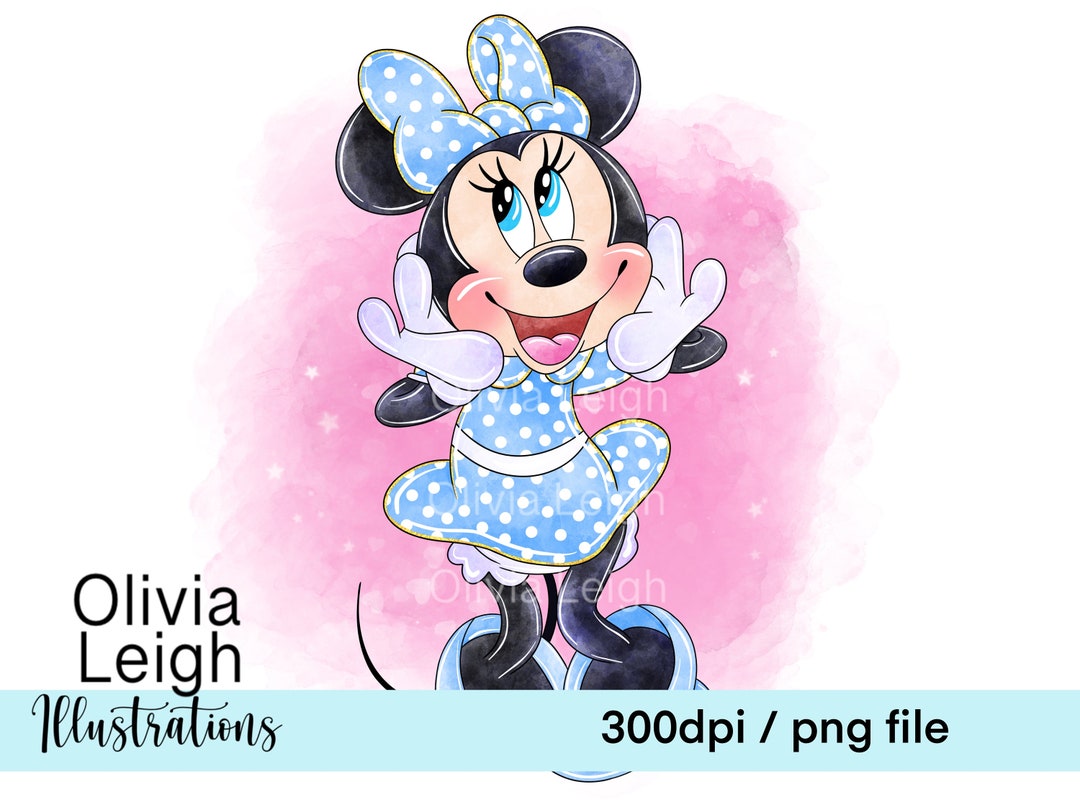 Minnie Mouse Cute Clipart PNG Files DIGITAL DOWNLOAD Children's ...