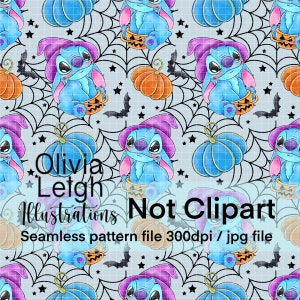 Halloween Stitch Seamless Repeat Pattern. Digital Paper. DIGITAL DOWNLOAD Printable