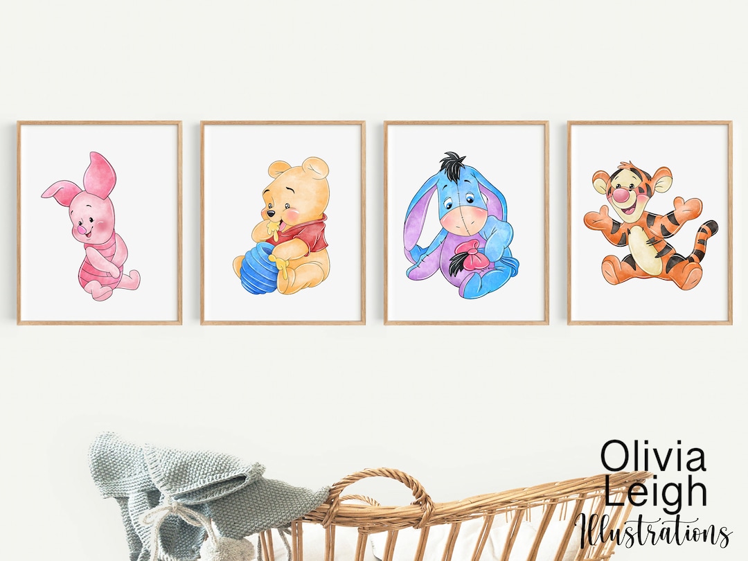新品☆くまのプーさん Winnie the Pooh イーヨ 油絵風 額縁