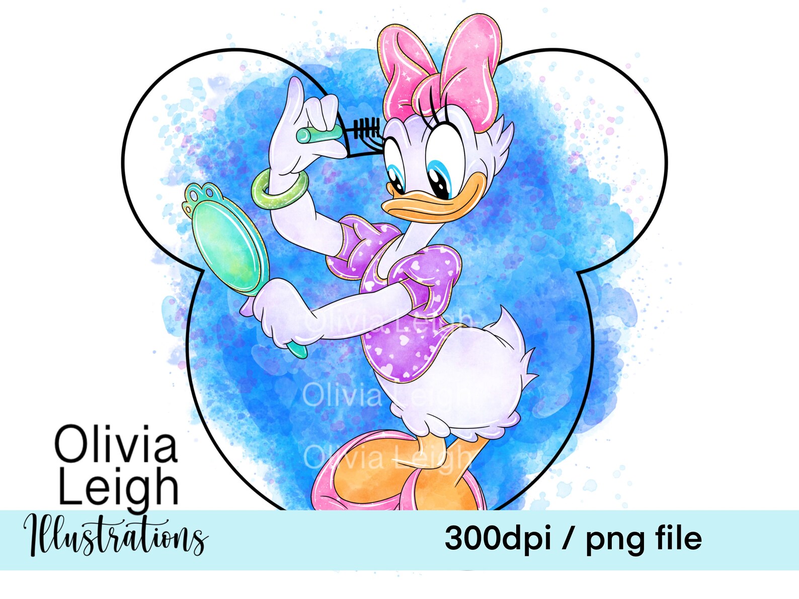 Daisy Duck Cute Clipart Sublimation PNG Files DIGITAL DOWNLOAD ...
