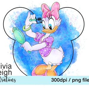 Daisy Duck Cute Clipart Sublimation PNG Files DIGITAL DOWNLOAD ...