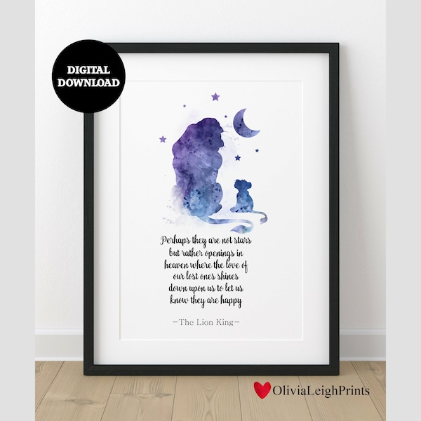 The Lion King Watercolour Word Art Quote Print-Wall Art-Gift-Nursery DIGITAL DOWNLOAD Printable