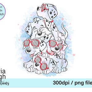 101 Dalmatiner Clipart PNG Dateien DIGITAL DOWNLOAD Sublimation Printable