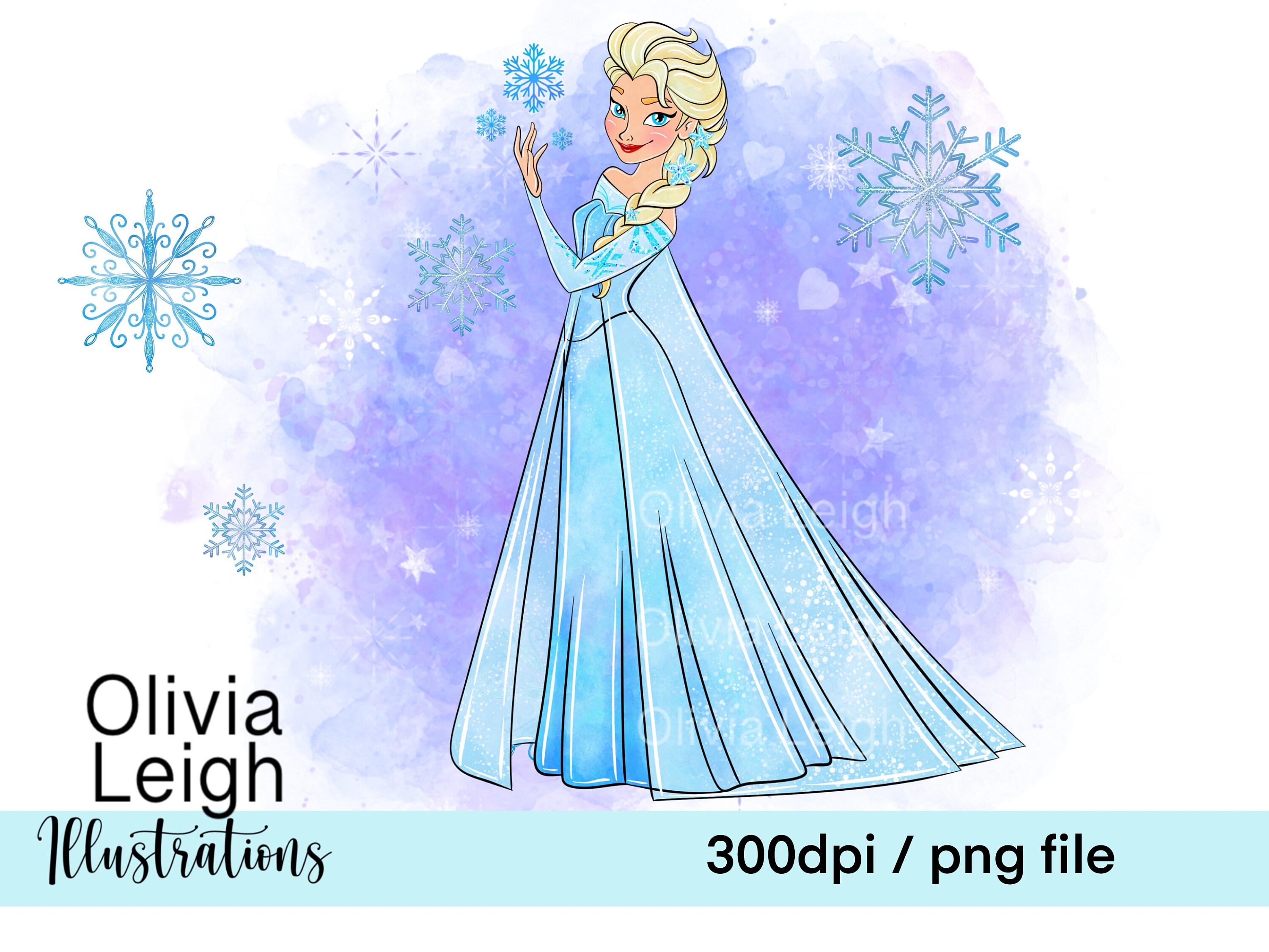 Princess Elsa And Anna Frozen Cute Clipart PNG Files DIGITAL -  Portugal