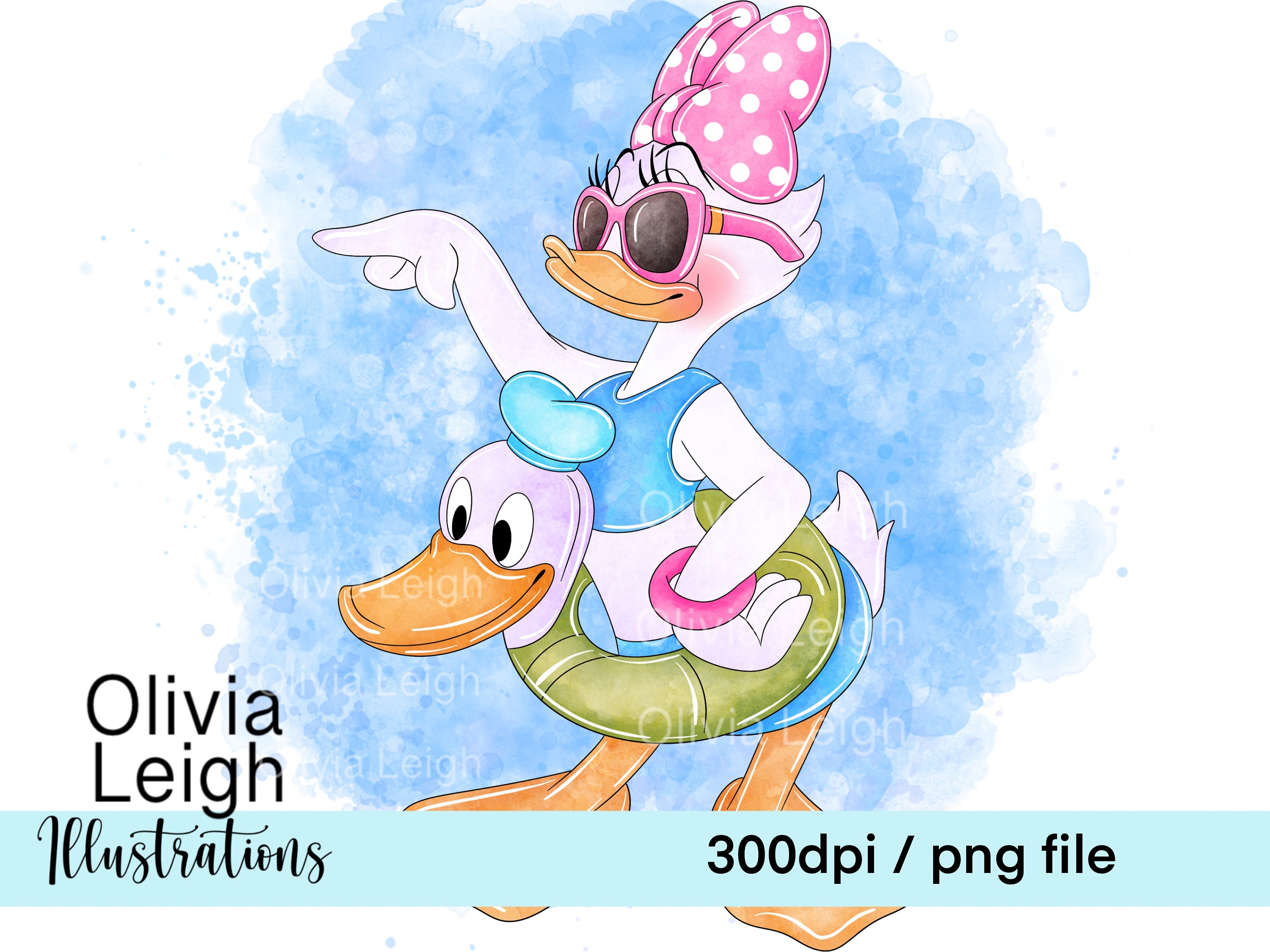 Minnie Mouse Beach Cute Clipart Set PNG Files DIGITAL DOWNLOAD Children ...