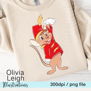 Dumbo, ratón dibujado a mano, imágenes prediseñadas, archivos PNG, descarga digital, imprimible
