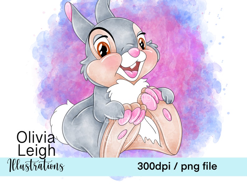 Thumper Bunny Rabbit Cute Clipart Set PNG Clipart Files DIGITAL ...