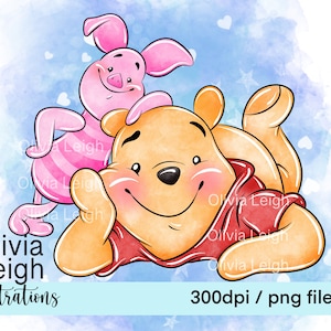 Lindos archivos PNG de Winnie The Pooh y Piglet para DESCARGAR DIGITAL e imprimir