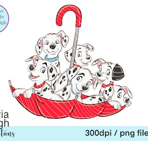 101 Dalmatiner Clipart PNG Dateien DIGITAL DOWNLOAD Sublimation Printable