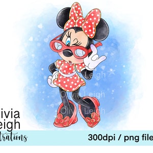 Archivos PNG de Minnie Mouse lindos para descargar DESCARGA DIGITAL para niños, sublimación imprimible