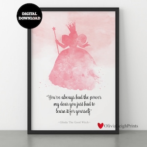 The Wizard Of Oz Glinda The Good Witch Art Print DIGITAL DOWNLOAD PRINTABLE