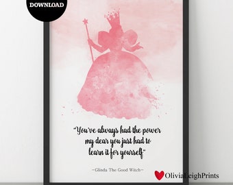 The Wizard Of Oz Glinda The Good Witch Art Print DIGITAL DOWNLOAD PRINTABLE