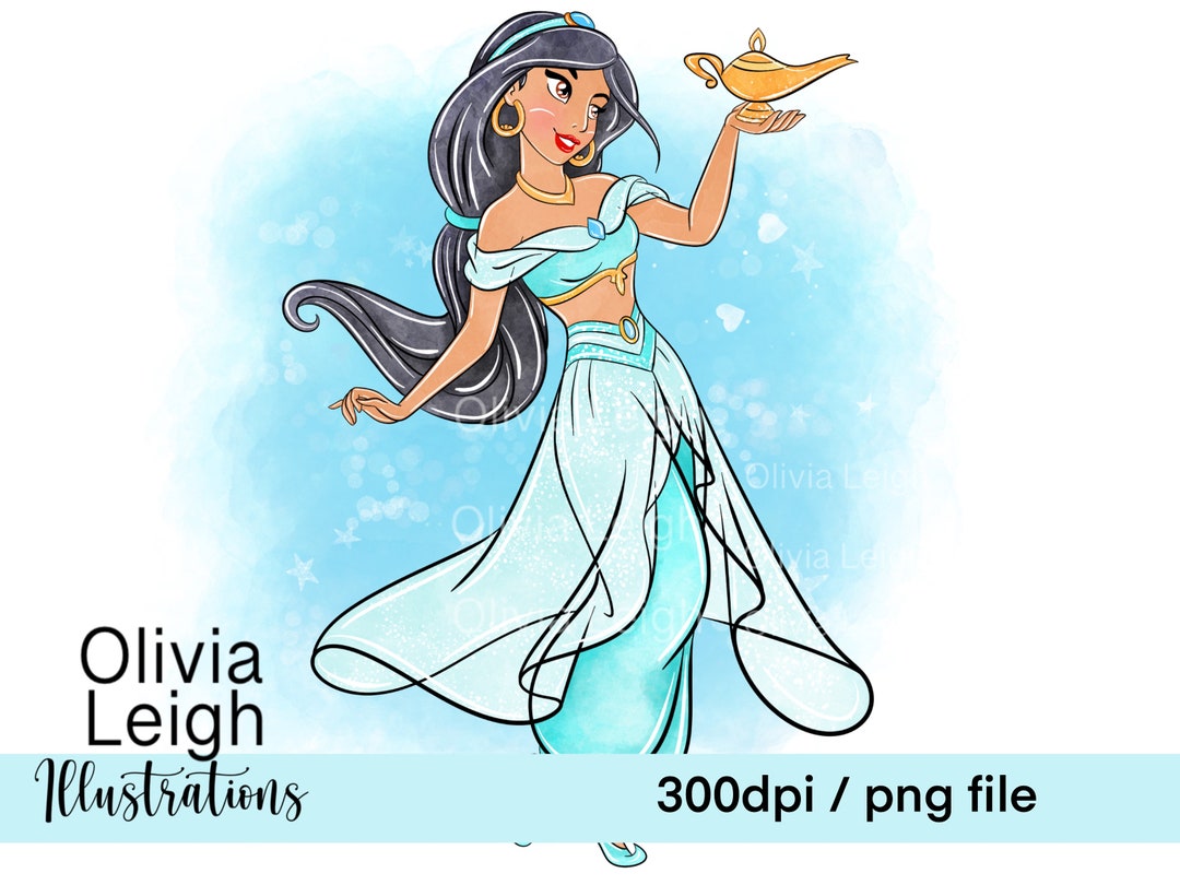 Princess Jasmine Cute Clipart PNG Files DIGITAL DOWNLOAD Sublimation