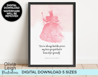 The Wizard Of Oz Glinda The Good Witch Art Print DIGITAL DOWNLOAD PRINTABLE