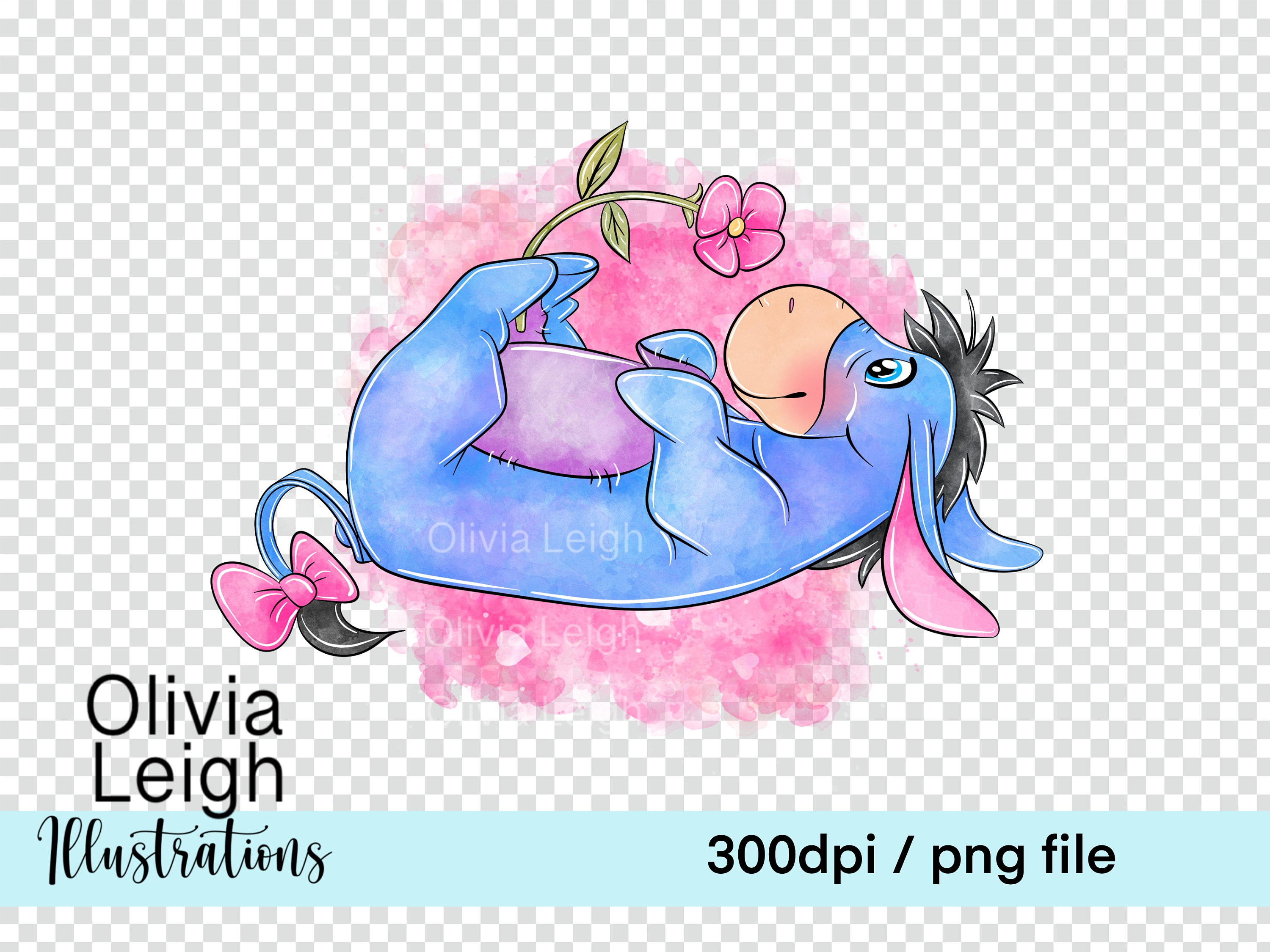 Winnie the Pooh Eeyore Cute Clipart PNG Files DIGITAL DOWNLOAD ...