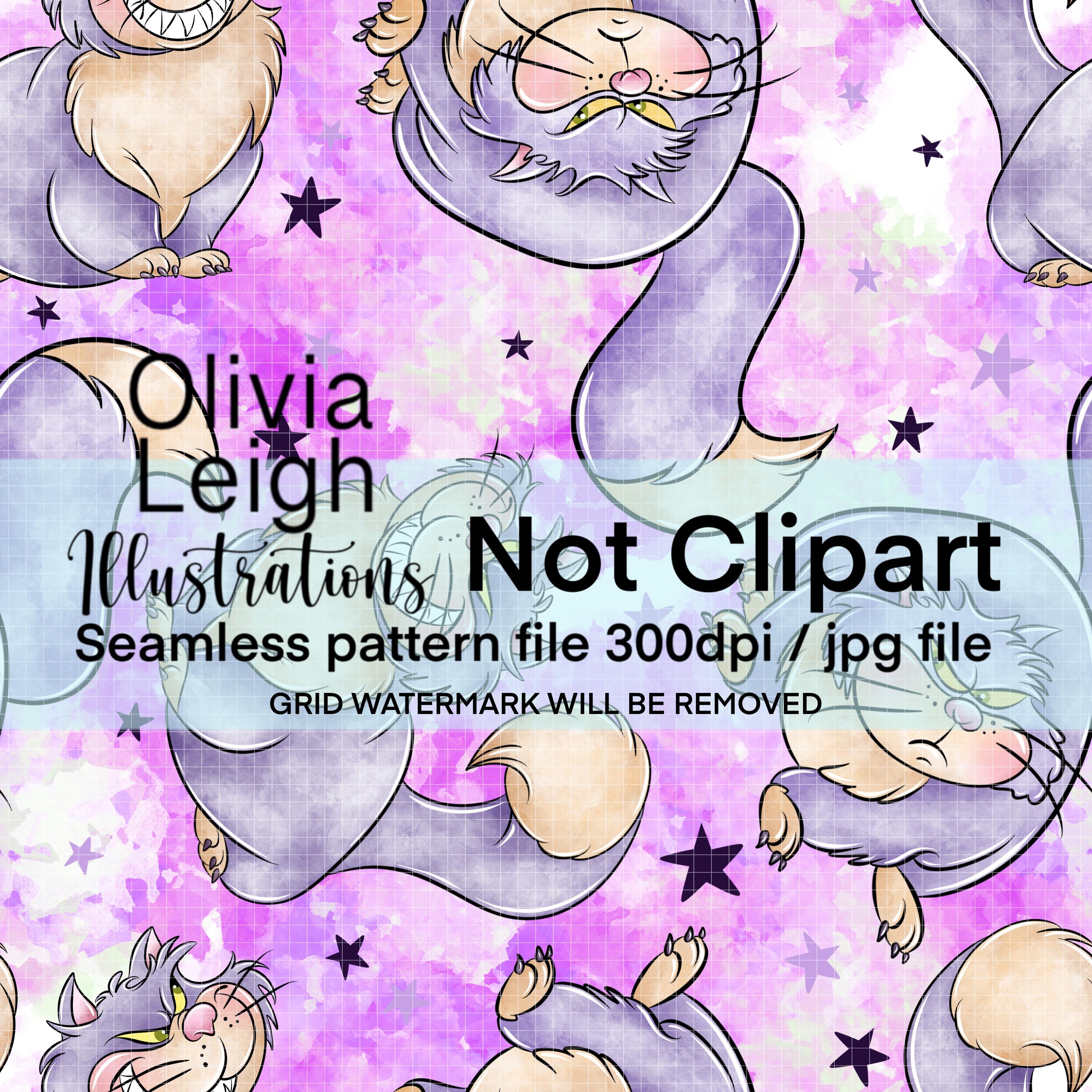 Princess Cinderella, Lucifer Cat, Villain Seamless Repeat Pattern ...