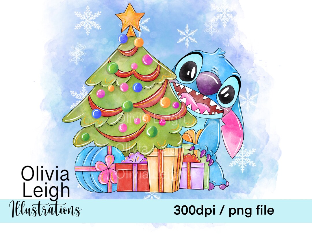 Cute Stitch Christmas Clipart PNG Files DIGITAL DOWNLOAD Commercial Use Il 1080xN.4410173499 7rpd
