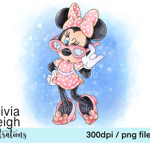 Archivos PNG de Minnie Mouse lindos para descargar DESCARGA DIGITAL para niños, sublimación imprimible