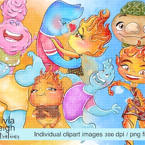 Set di clipart carini elementari PNG File disegnati a mano DOWNLOAD DIGITALE