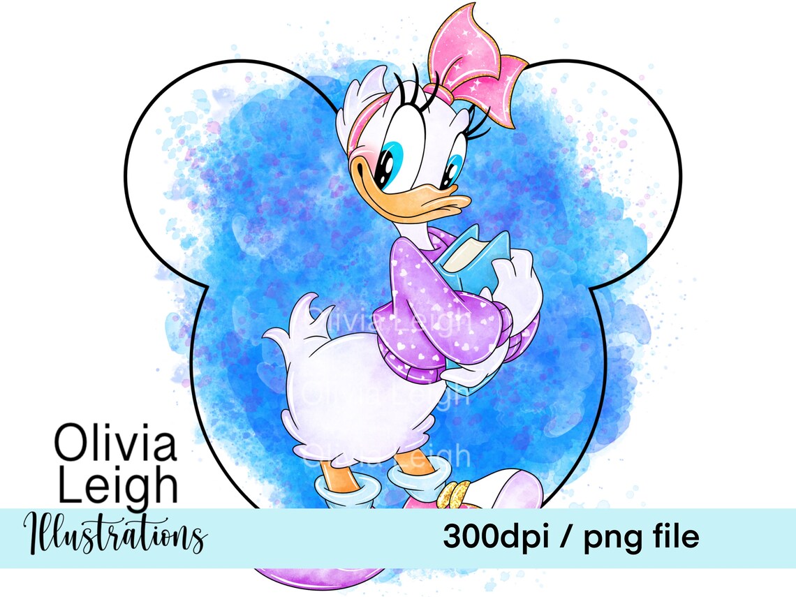 Daisy Duck Cute Clipart Sublimation PNG Files DIGITAL DOWNLOAD ...