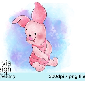 Lindo bebé Winnie The Pooh Piglet Clipart PNG Archivos DESCARGA DIGITAL Imprimible