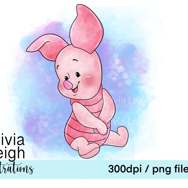 Niedliche Baby Winnie The Pooh Ferkel Clipart PNG-Dateien DIGITAL DOWNLOAD Kommerzielle Nutzung Printable