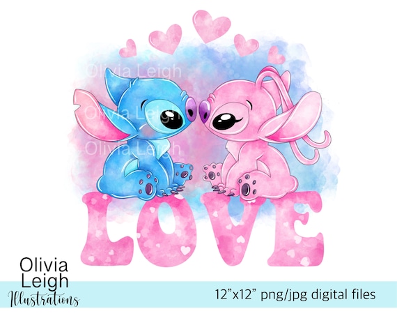 Stitch And Angel Sublimation Designs Png Graphic Design T