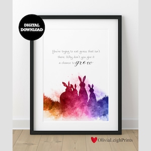 Watership Down Watercolour Print-Wall Art-Gift-Nursery DIGITAL DOWNLOAD Printable