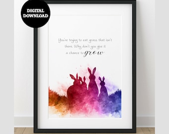 Watership Down Watercolour Print-Wall Art-Gift-Nursery DIGITAL DOWNLOAD Printable