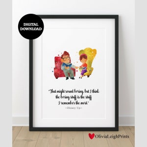 Up Carl And Ellie Watercolour Quote Art Print-Wall Art-Gift-Nursery DIGITAL DOWNLOAD Printable