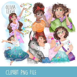 Set Of Cute Encanto Clipart PNG Files DIGITAL DOWNLOAD Printable