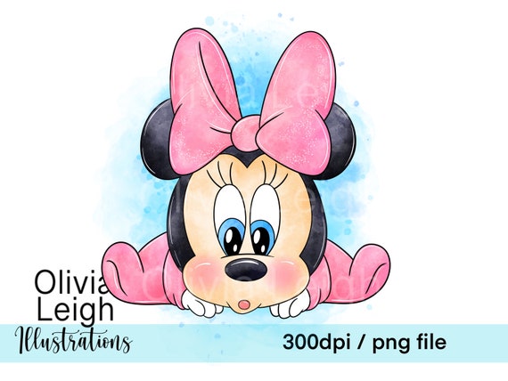 Cute Baby Minnie Mouse Clipart PNG Files DIGITAL DOWNLOAD - Etsy UK
