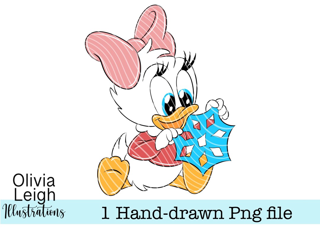 Christmas Baby, Daisy Duck, Cute Clipart PNG Files DIGITAL DOWNLOAD ...