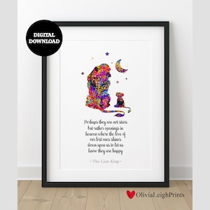 The Lion King Word Quote Print-Wall Art-Gift-Nursery DIGITAL DOWNLOAD Printable