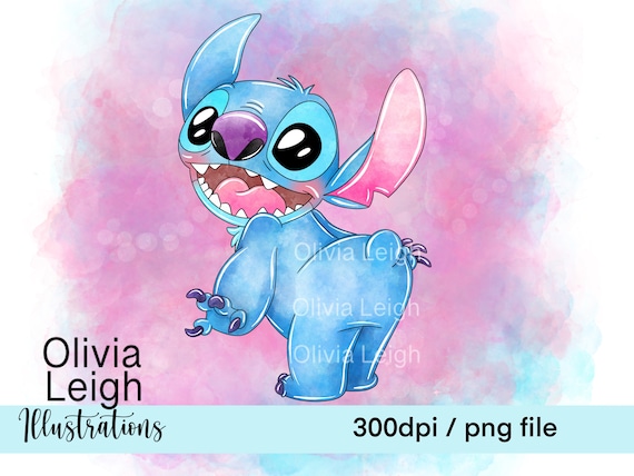 Stitch Cute Clipart PNG Files DIGITAL DOWNLOAD Commercial Use Printable 