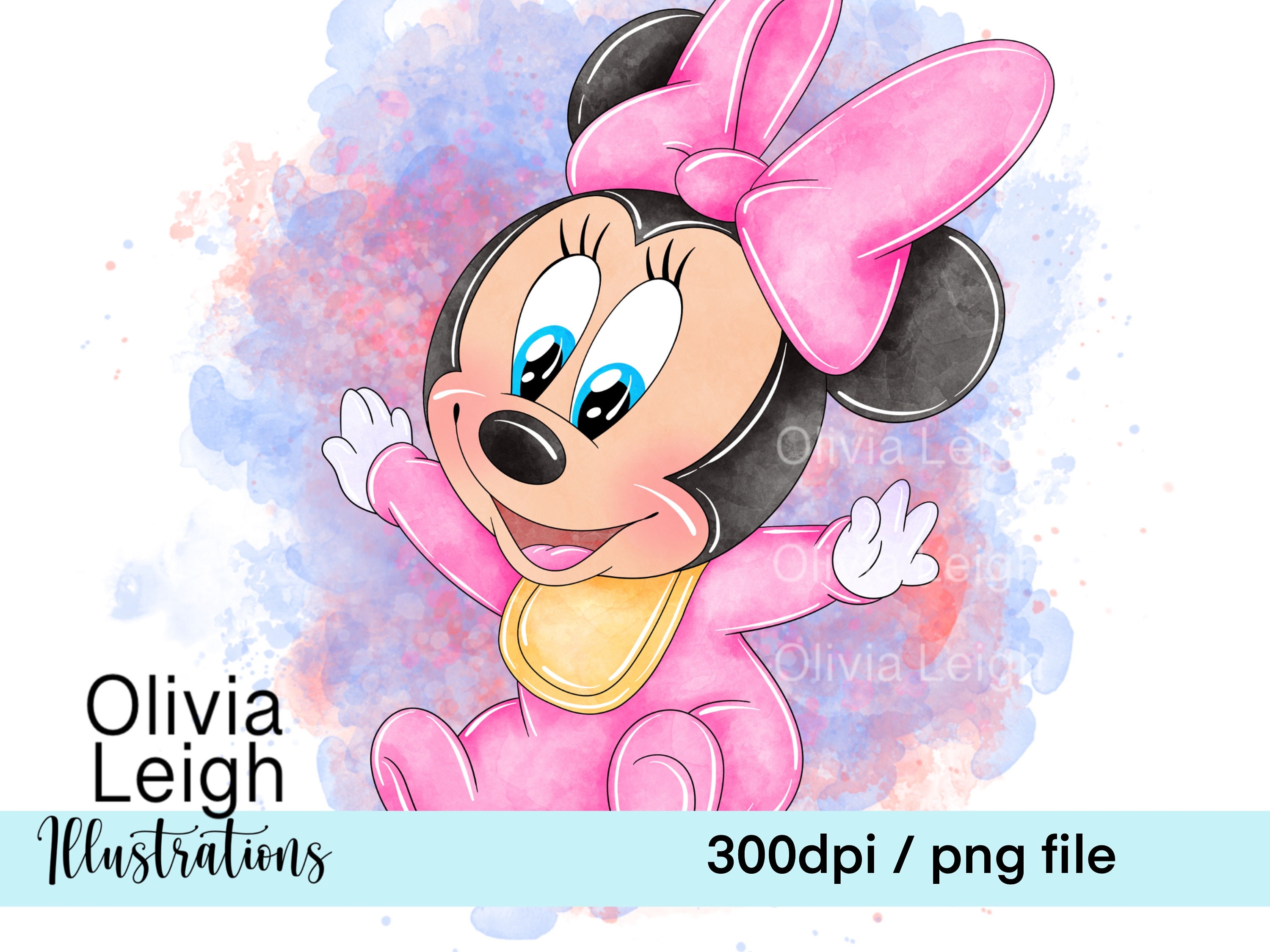 Set of Baby Minnie Mouse Clipart PNG Files DIGITAL DOWNLOAD Etsy UK