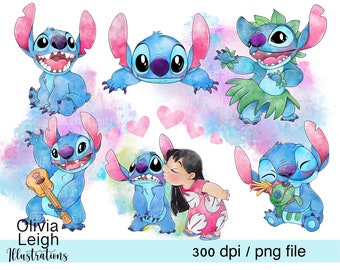 Set Of Stitch Clipart PNG Files DIGITAL DOWNLOAD Printable