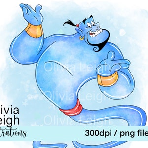 Princess Jasmine Genie Cute Clipart PNG Files DIGITAL DOWNLOAD  Printable
