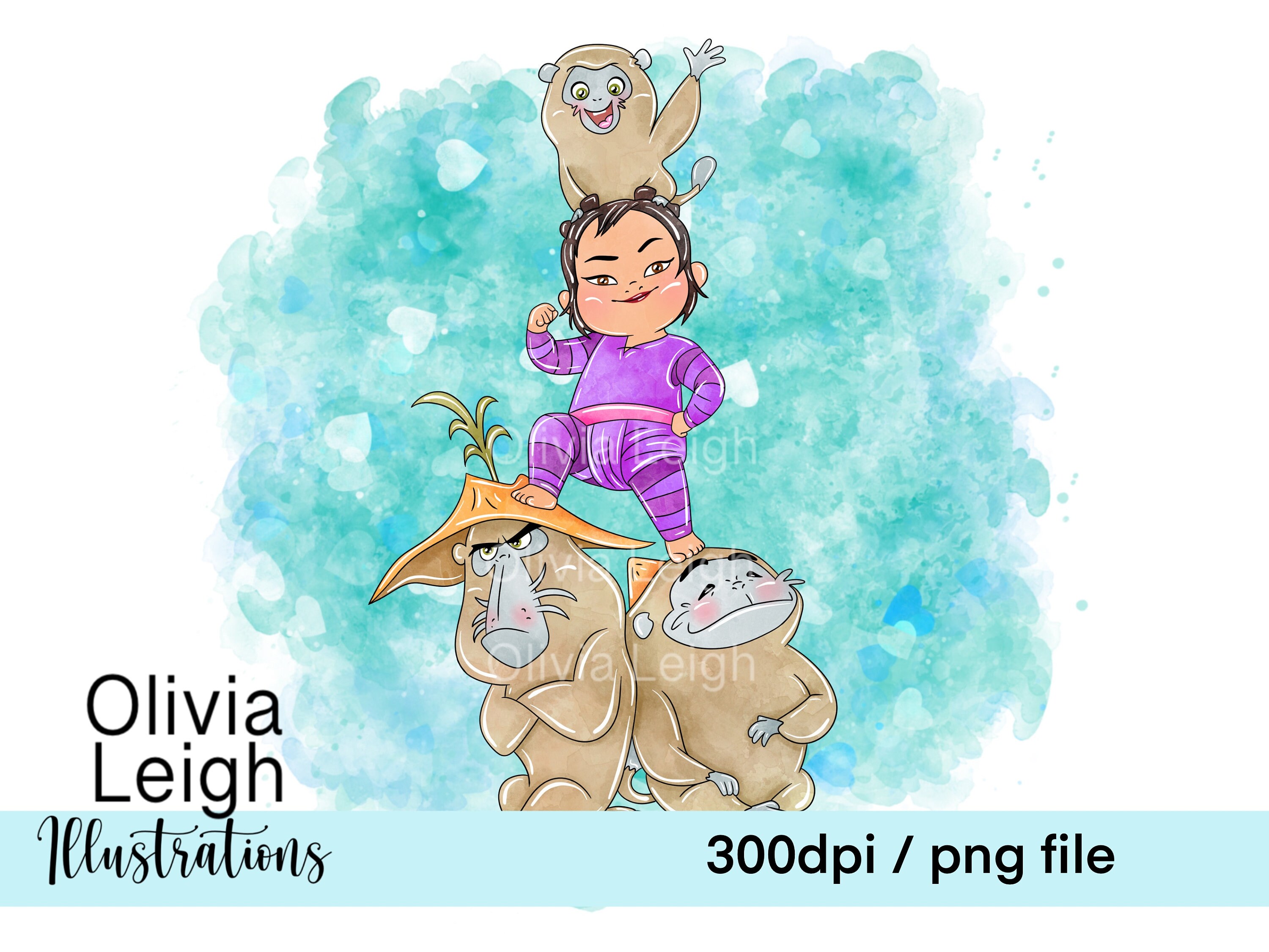 Princess Raya Cute Clipart Set PNG Files DIGITAL DOWNLOAD Printable - Etsy