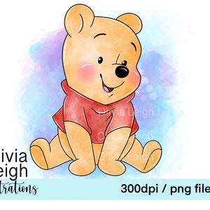 Carino Baby Winnie The Pooh Clipart PNG Files DOWNLOAD DIGITALE Stampabile