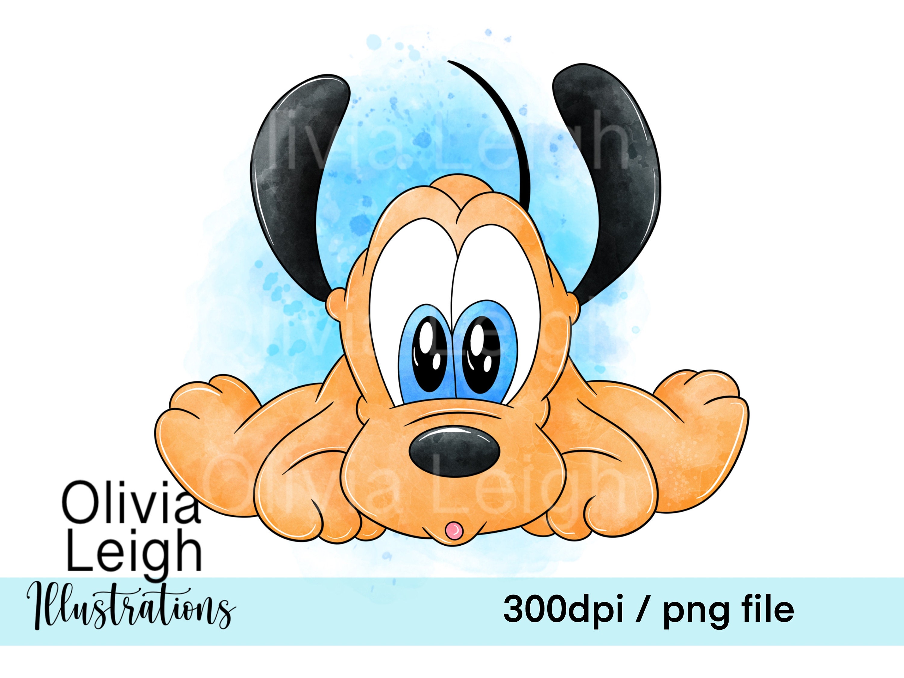 Cute Baby Pluto Clipart PNG Files DIGITAL DOWNLOAD Commercial Etsy