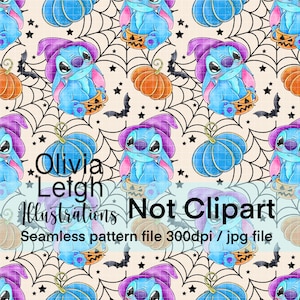 Halloween Stitch Seamless Repeat Pattern. Digital Paper. DIGITAL DOWNLOAD Printable