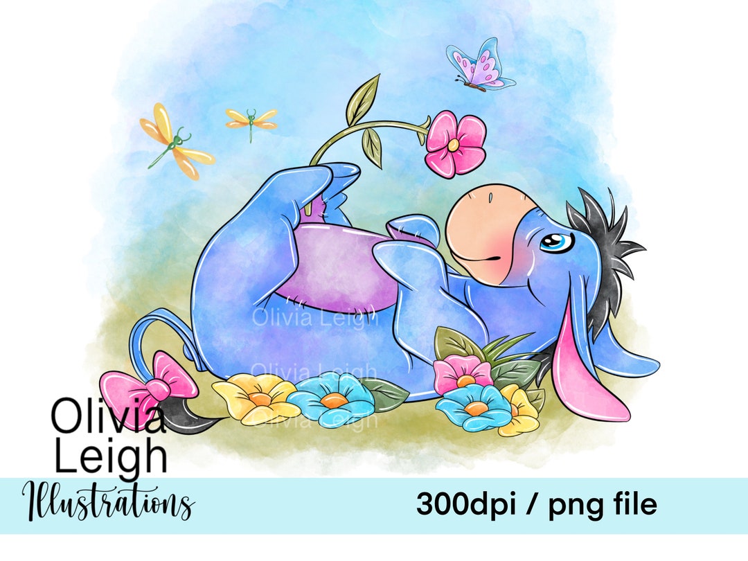 Winnie the Pooh Eeyore Cute Clipart PNG Files DIGITAL DOWNLOAD ...