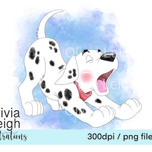 101 Dalmatian's Puppy Dog Cute Clipart PNG Files DIGITAL DOWNLOAD ...