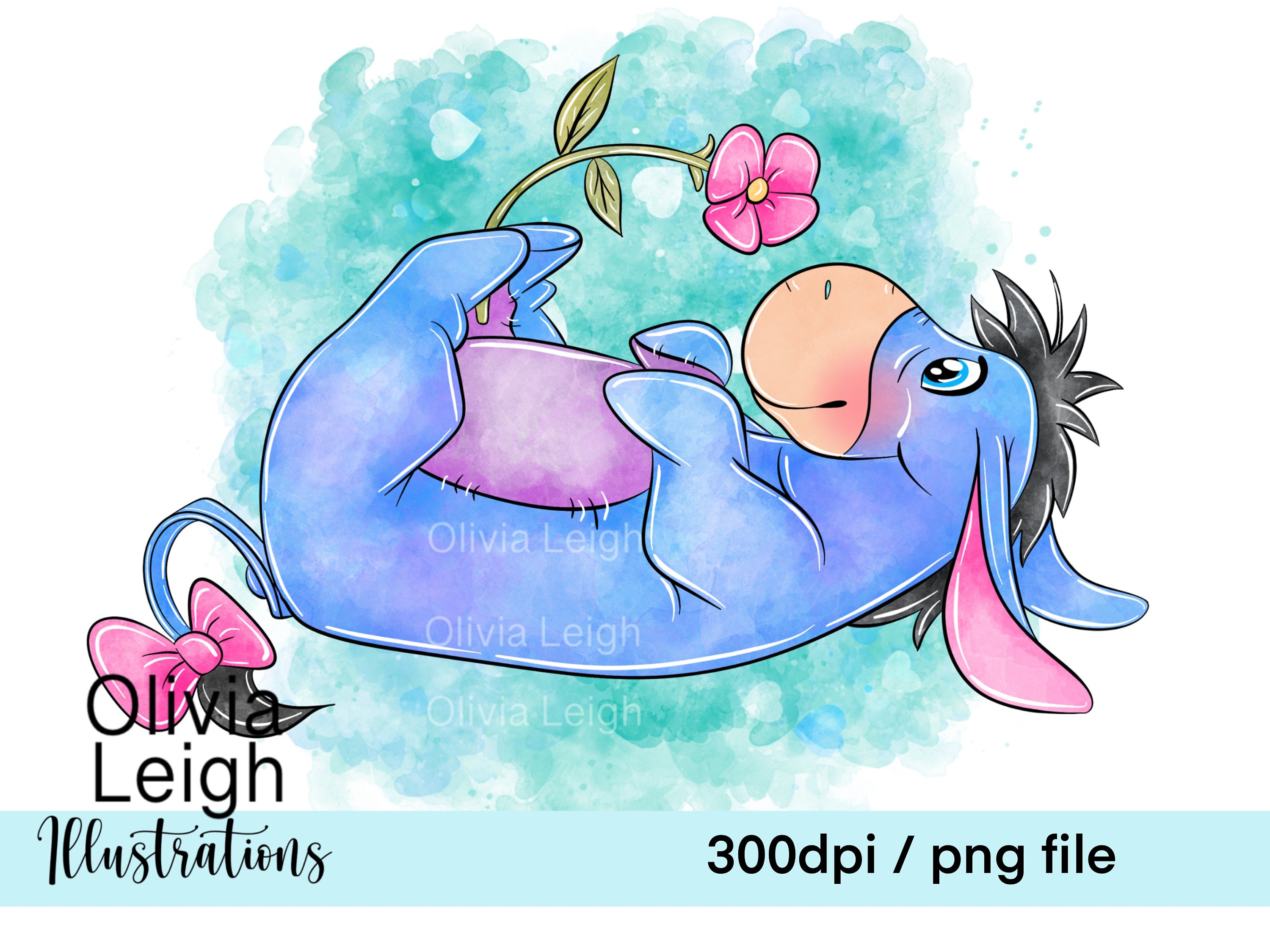 Winnie the Pooh Eeyore Cute Clipart PNG Files DIGITAL DOWNLOAD ...